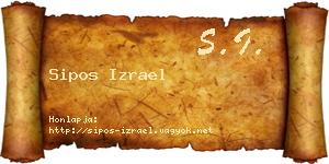 Sipos Izrael névjegykártya